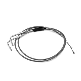 Black 42" Throttle and Idle Cable Kit Compatible with Harley 1996 - UP Harley Softail FXST/FLST and 1999 - 2017 Harley - Davidson Dyna FXD - Mofun - 90111008