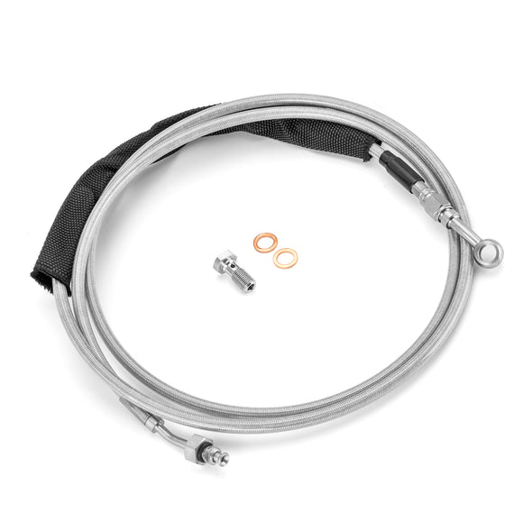 76" Extended Length Stainless Steel Hydraulic Clutch Cable for 2017 - 2020 Harley Road King/Street Glide/Road Glide and 2017 Softail Fat Boy S/Slim S (for 12" - 14" Handlebar) - Mofun - 90112162