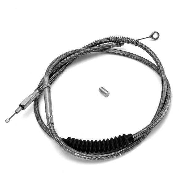 62 3/4" (1594mm) Extended Length Stainless Steel Clutch Cable for Harley Sportster XL 883 1200 Iron - Mofun - 90112006