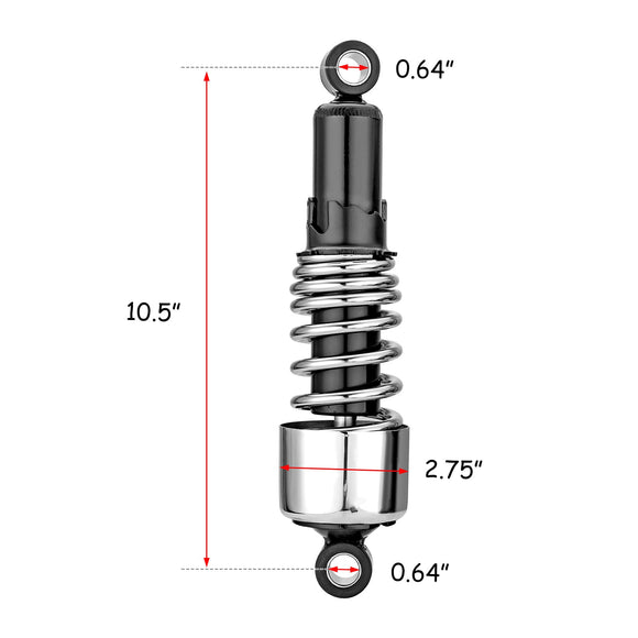 1980 - 2024 Harley Touring Road King Street Glide 10.5"/267mm Preload Adjustable Motorcycle Rear Shock - Mofun - 90105007