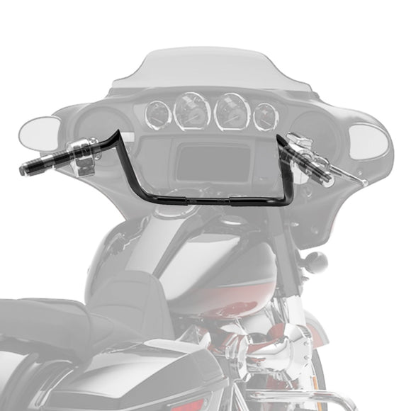 1986 - 2023 Harley Touring FLHT FLHX Rise 14" Clamp 1" Ape Hanger Meathook Handlebar - Mofun - HD084 - E