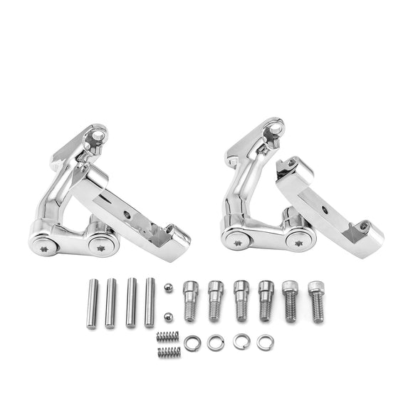 1993 - later Harley Touring Models Chrome Zinc Alloy Rear Passenger Adjustable Floorboard Mount - Mofun - 90406005