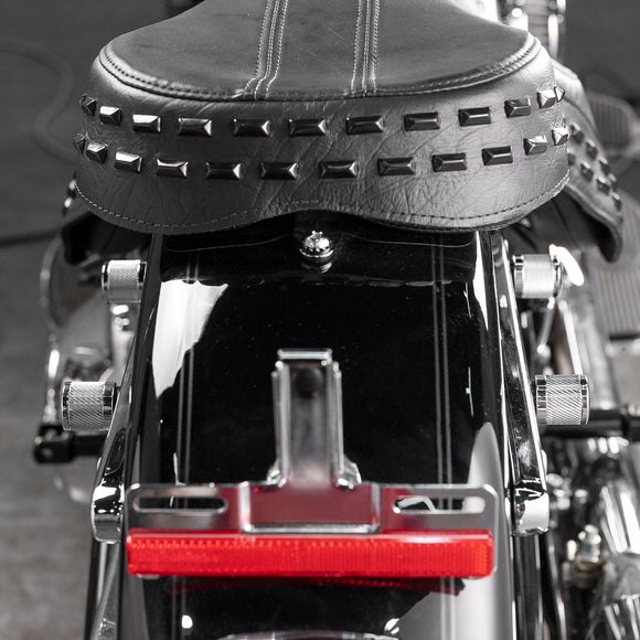 1994 - 2024 Harley Touring Softail Dyna 2Pcs Chrome Knurling of Beveled Cuts Short Docking Hardware Covers - Mofun - 90703010