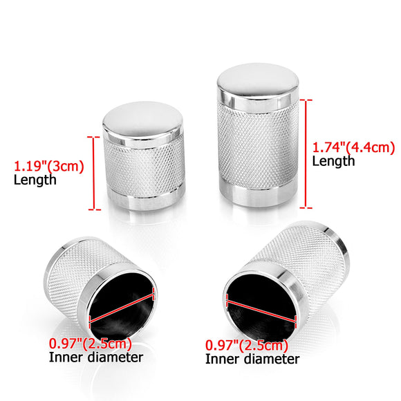 1994 - 2024 Harley Touring Steel Knurled Chrome Docking Hardware Covers - Mofun - 90703012