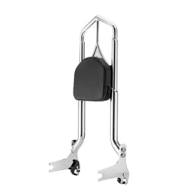 1997 - 2008 Harley Touring Road King Electra Glide Chrome Solid Steel Throne Passenger Sissy Bar Backrest - Mofun - 90302111