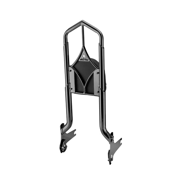1997 - 2008 Harley Touring Road King Electra Glide Gloss Black Throne Passenger Sissy Bar Backrest - Mofun - 90302112