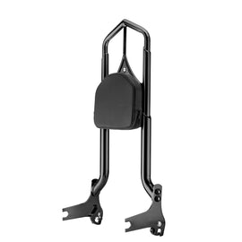 1997 - 2008 Harley Touring Road King Electra Glide Gloss Black Throne Passenger Sissy Bar Backrest - Mofun - 90302112
