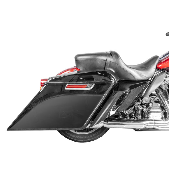2009 - 2023 Harley Davidson Electra Glide Road King Black ABS Plastic Stretched Extended Side Panel Cover - Mofun - 90211002