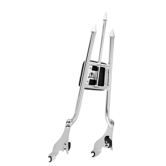 2009 - 2024 Harley FLHR FLHX FLHT FLTR 31" Tri Halberd - Shaped Chrome Passenger Backrest Sissy Bar - Mofun - 90302107
