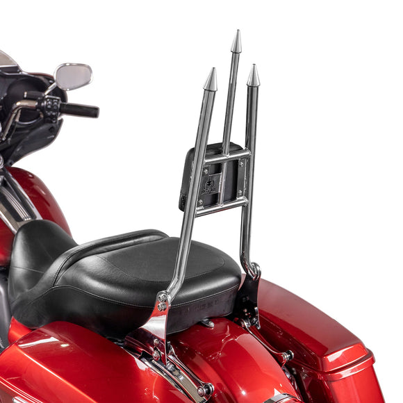2009 - 2024 Harley Touring 31" Tri Halberd - Shaped Quick Detachable Passenger Backrest Sissy Bar - Mofun - 90302107