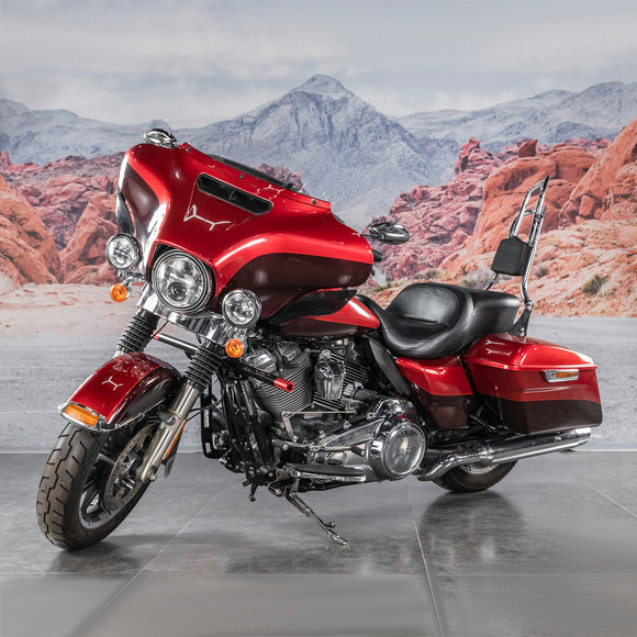 2009 - 2025 Harley Touring without Lower Fairing Steel High Front Highway Engine Guard Crash Bar - Mofun - 90201100