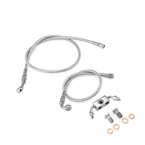 2012 - 2017 Harley Dyna Street Bob/Wide Glide w/ ABS Models Extended Length ABS Hydraulic Front Brake Line Kit (for 16" - 18" Handlebar) - Mofun - 90110264