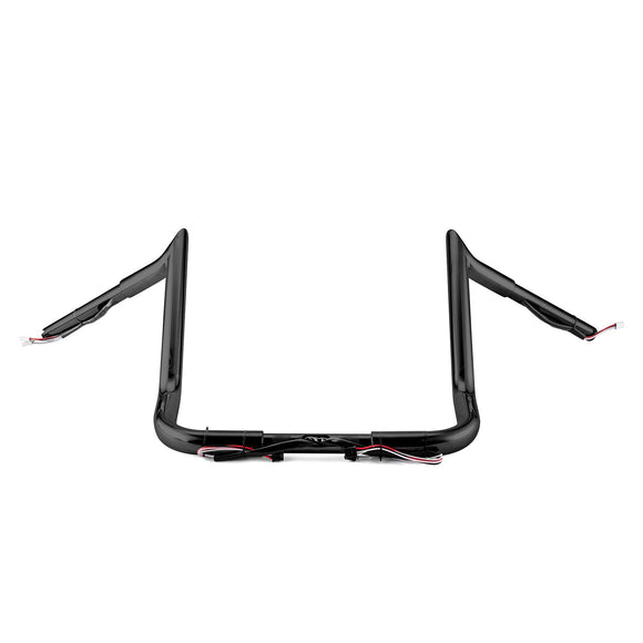 2014 - 2023 Harley Street Glide FLHX w/ Batwing Fairing Models Black 12" Pre - Wired Bagger Handlebar - Mofun - 90101492