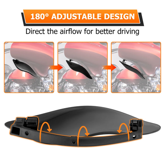 2014 - 2023 Harley Street Glide Road King Bolt - on Adjustable Fairing Side Wings Air Deflectors - Mofun - 90211003