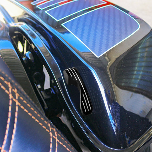 2014 - 2024 Harley Street Glide Road King Aluminum Gloss Black Streamline Saddlebag Lid Lifter - Mofun - 90705002