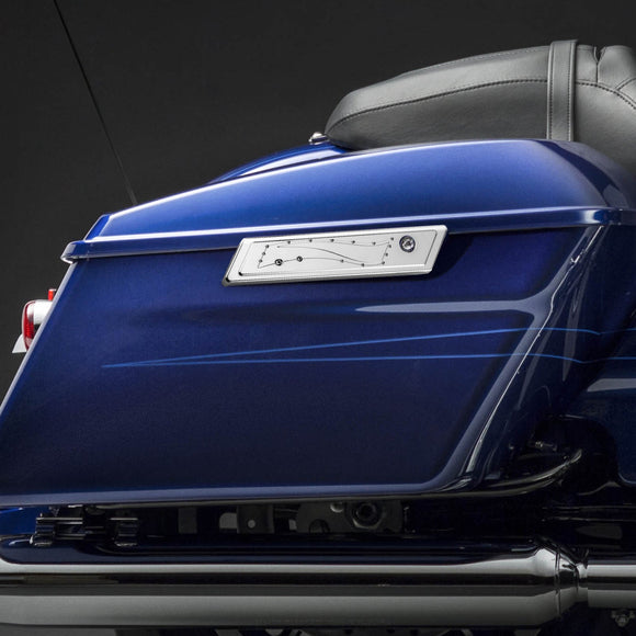 2014 - 2024 Harley Touring Streamlined Pattern Design Aluminum Saddlebag Latch Cover - Mofun - 90705011