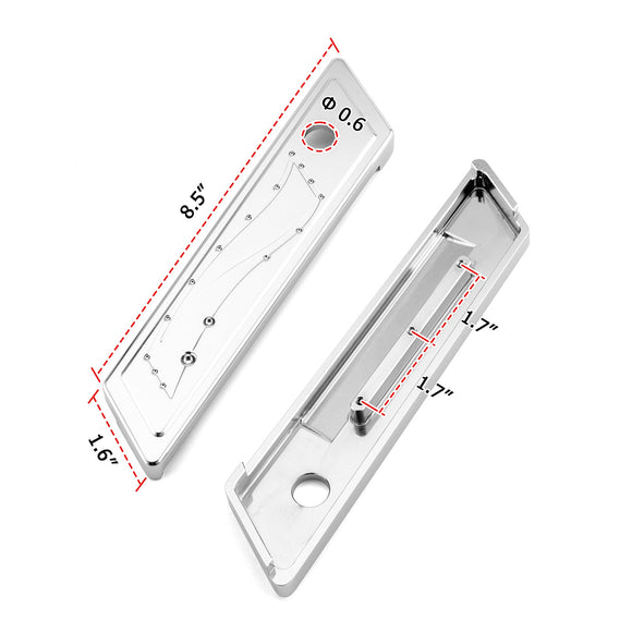 2014 - 2024 Harley Touring Streamlined Pattern Design Aluminum Saddlebag Latch Cover - Mofun - 90705011