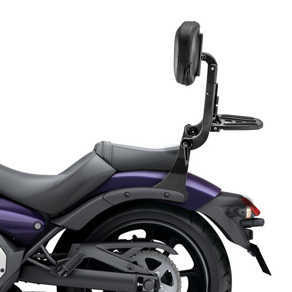 2015 - 2025 Kawasaki Vulcan S 650 & 2017 - 2025 Vulcan S EN650 Matte Black Multi Purpose Adjustable Passenger Driver Backrest - Mofun - 90302164