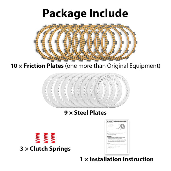 2017 - 2025 Harley FL Touring Models & 2018 - 2025 Harley Softails Models Clutch Steel Plate & Clutch Friction Plates Kit - Mofun - 90507006