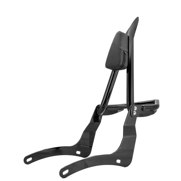2022 - 2025 Indian Chief/Sport Chief/Super Chief Gloss Black 28" Sharp Angle Passenger Backrest Sissy Bar with Luggage Rack - Mofun - 90302183