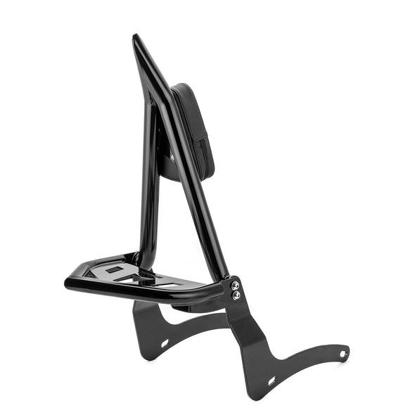 2022 - 2025 Indian Chief/Sport Chief/Super Chief Gloss Black 28" Sharp Angle Passenger Backrest Sissy Bar with Luggage Rack - Mofun - 90302183