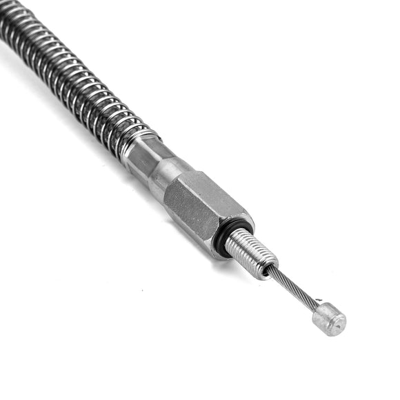 68 11/16" Extended Length Black Stainless Steel Clutch Cable for Harley Touring Dyna Softail - Mofun - 90112026