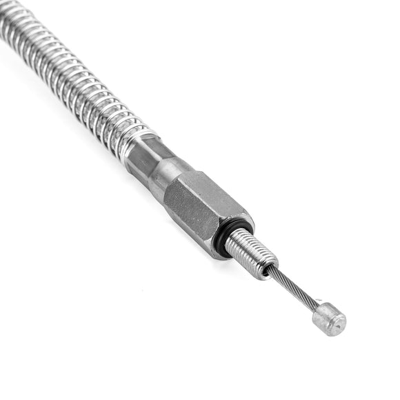 68 11/16" Extended Length Chrome Stainless Steel Clutch Cable for Harley Touring Dyna Softail - Mofun - 90112024