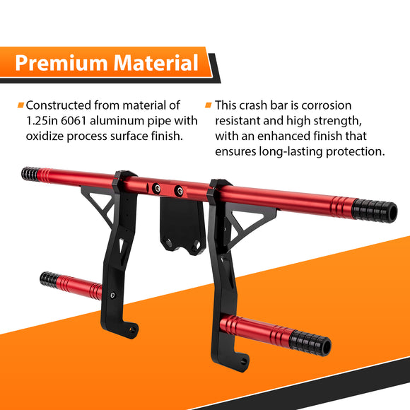 Aluminum CNC Front Highway Engine Guard Crash Bar for 2009 - 2024 Harley Davidson Touring Street Glide/Road King/Road Glide - Mofun - 90201104