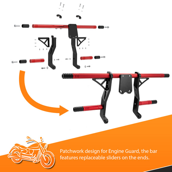 Aluminum CNC Front Highway Engine Guard Crash Bar for 2009 - 2024 Harley Davidson Touring Street Glide/Road King/Road Glide - Mofun - 90201104