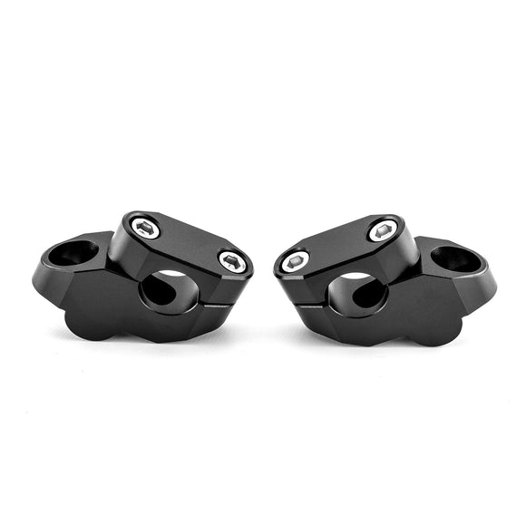 Billet 6061 T - 6 Aluminum Gloss Black Handlebar Riser Universal Fit for 7/8" 22mm Handlebars - Mofun - 90102019