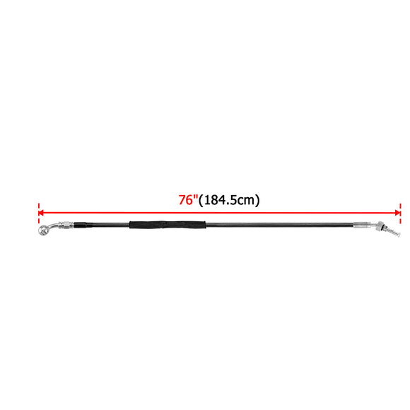 76" Extended Length Stainless Steel Hydraulic Clutch Cable for 2017 - 2020 Harley Road King/Street Glide/Road Glide and 2017 Softail Fat Boy S/Slim S (for 12" - 14" Handlebar) - Mofun - 90112161