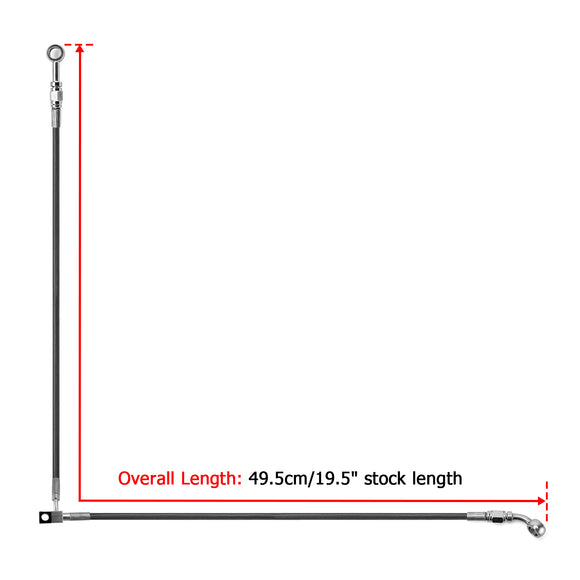 Stainless Steel Hydraulic Front ABS Lower Brake Line Kit for 2011 - 2017 Harley Softail Fat Boy/Heritage Classic/Deluxe EFI - Mofun - 90110321