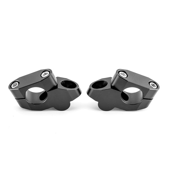 Gloss Black Handlebar Riser Universal Fit Harley Kawasaki Honda Suzuki Yamaha for 1 1/8" Handlebars - Mofun - 90102021