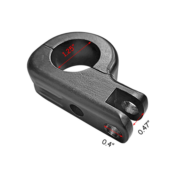 Harley Aluminum Matte Black Engine Guard Peg Mount for 1.25" Diameter Tubing - Mofun - 90402002