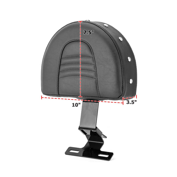 Pu Leather & Steel Driver Backrest Mount Kit Fit for 1993 - 2006 Harley Heritage Softail w/ Stock Seats - Mofun - 90301011