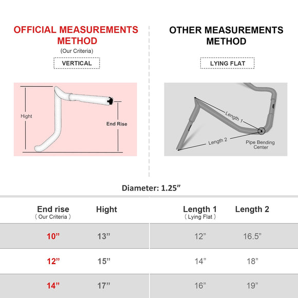 1986 - 2023 Harley Touring Electra Glide FLHT 10" Rise Ape Hanger Handlebar - Mofun - 90101016