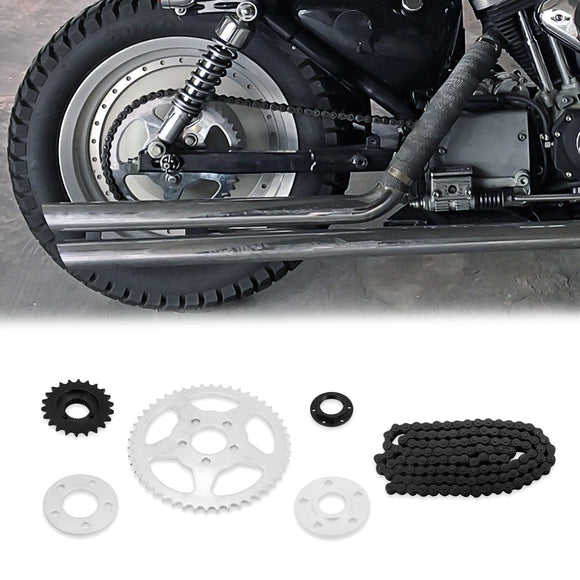 2004 - 2022 Harley Sportster XL 883 1200 Rear Chain Drive Conversion Sprocket Set - Mofun - HD081