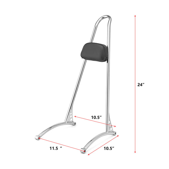 2006 - 2017 Harley Dyna Fat Bob Low Rider Detachable Backrest Passenger Sissy Bar - Mofun - HD074 - E