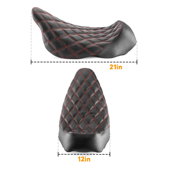 2008 - 2024 Harley Touring Road Glide Street Glide Road King Red Square Solo Rider Seat - Mofun - 90305004