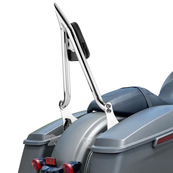 2009 - 2024 Harley Touring Chrome Passenger Backrest Sissy Bar & Docking Kit - Mofun - 90302097+HD019 - E