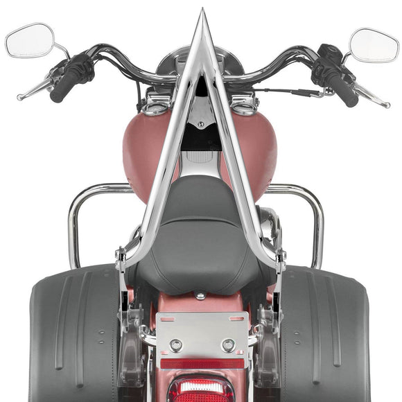 2009 - 2024 Harley Touring Chrome Passenger Backrest Sissy Bar & Luggage Rack & Docking Kit - Mofun - 90302097+HD019 - E+HD022 - E