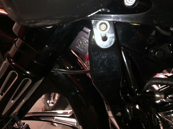 2015 - 2021 Harley Road Glide 26” 30” Wheel Neck Raked Fairing Support Mount Kit - Mofun - HD135 - B