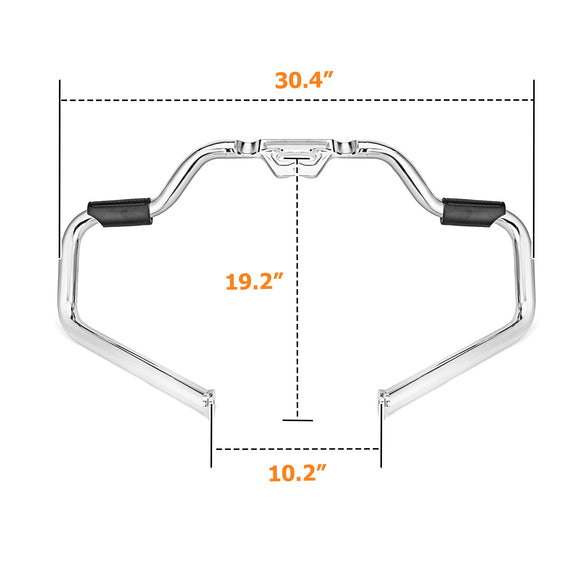 2018 - UP Harley Softail Low Rider Fat Boy Front Highway Mustache Engine Guard Bar Crash Bar - Mofun - HD061 - B - 1