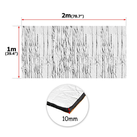 78.7"x39" Engine Heat Sound Deadener Insulation Mat Firewall Heat Waterproof Sound Proof Sticker - Mofun - 9082000301