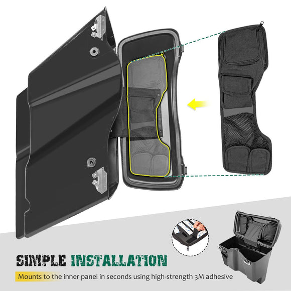93 - 13 Harley Touring Road King Saddlebag Lid Organizer Pouch Maximize Space - Mofun - HD003 - A