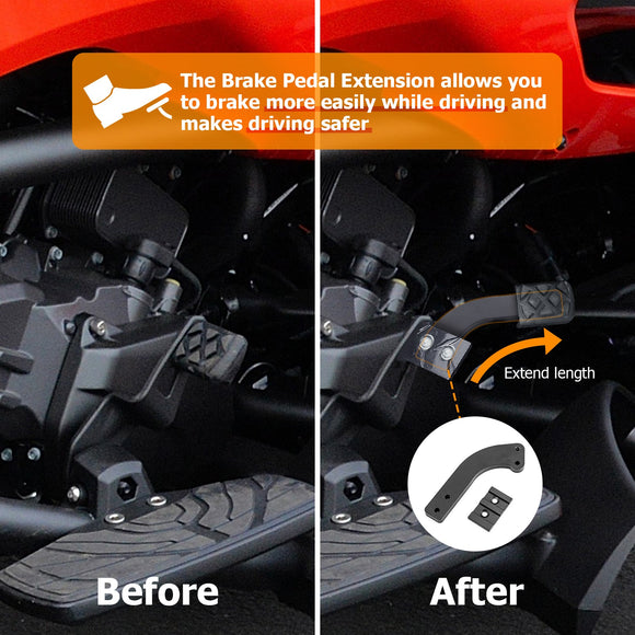 CNC Brake Pedal Extension Kit For Can - Am Spyder F3/RT/F3 - S/RS - S/GS RS Roadster - Mofun - 90420010