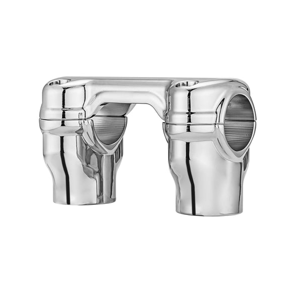 Harley Dyna Fat Bob Street Bob Tri - Chrome 2" Lift Handlebar Risers Top Cover - Mofun - 90103221