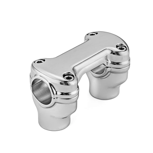 Harley Dyna Fat Bob Street Bob Tri - Chrome 2" Lift Handlebar Risers Top Cover - Mofun - 90103221