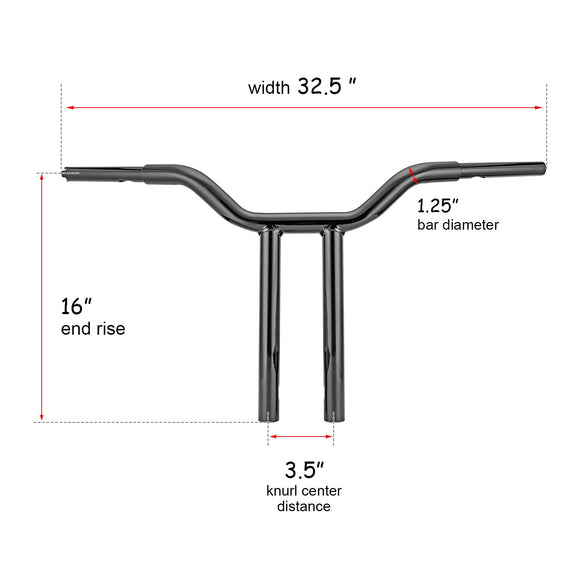 Harley Sportster 1000 Roadster XLS1000 883 Low XL883L 1 - 1/4" Bar Handlebar - Mofun - 90101068