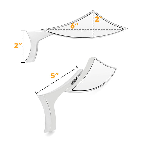 Motorcycle Blade Rear View Mirrors for Dirt Bike Honda Kawasaki Yamaha Suzuki - Mofun - 90106009